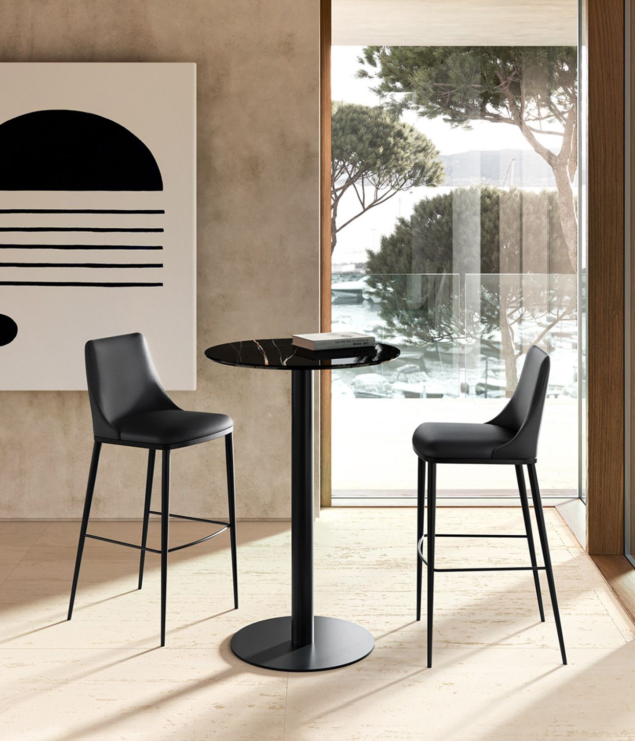 Высокий круглый керамический стол EFORMA цилиндр ARCH-00048896 - Вид №2