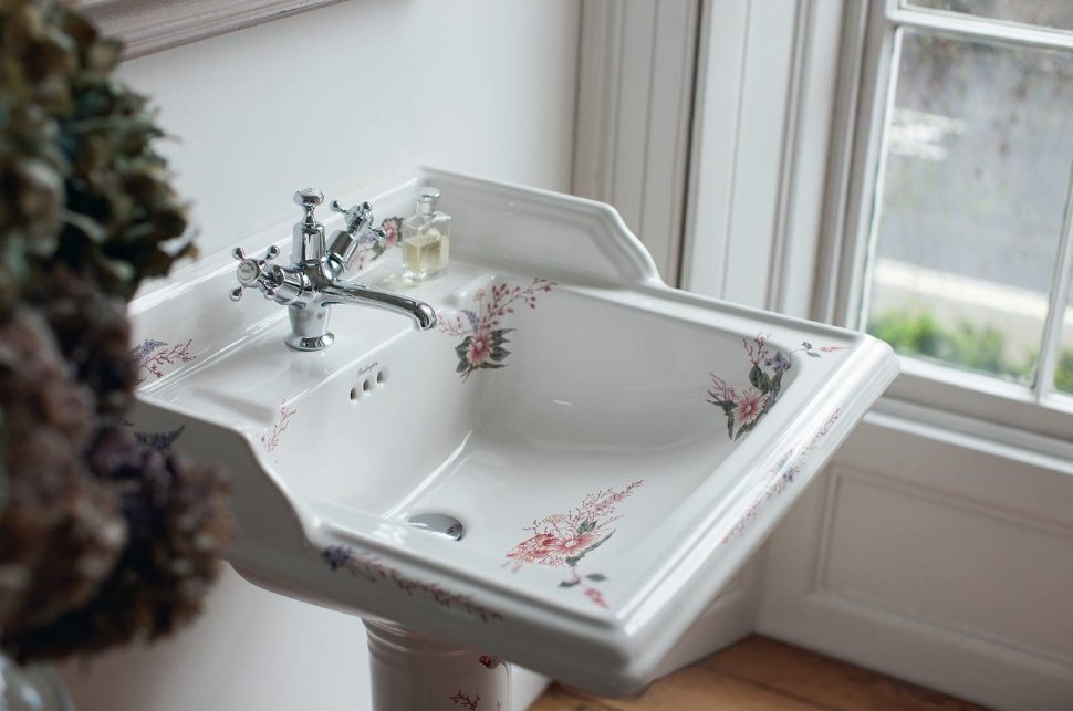 Cмеситель для раковины на 1 отверстие с кнопкой Click-Clack [CL6]  Burlington T12-QT, W11, T1  - Вид №6