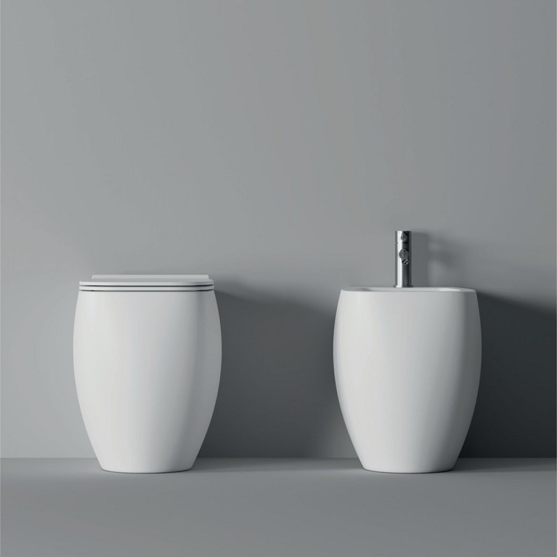 33110101.09 Биде напольный 550х335х450 мм Alice Ceramica Nur Белый матовый - Вид №2