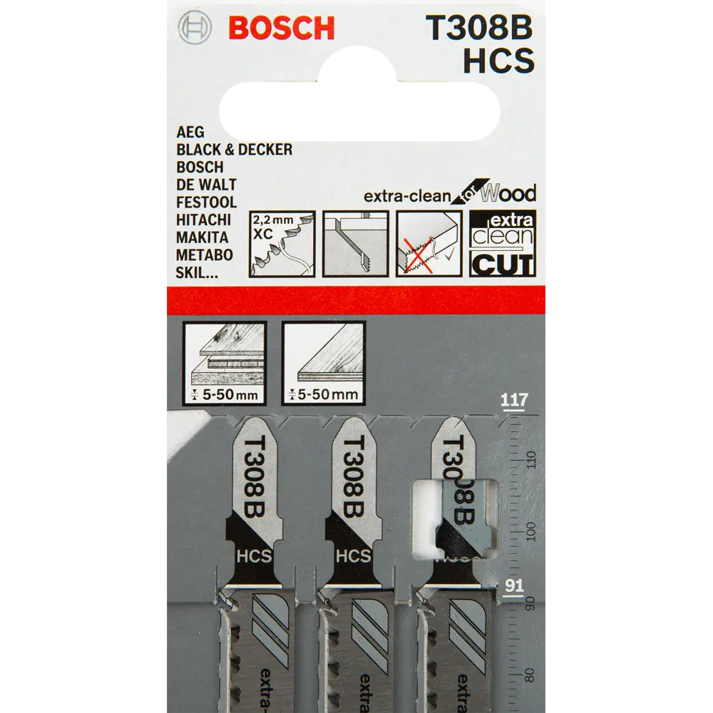 Пилки для лобзика по дереву T308B Bosch, 3 шт. 82181043 STLM-2167361 BOSCH PROFESSIONAL  - Вид №4
