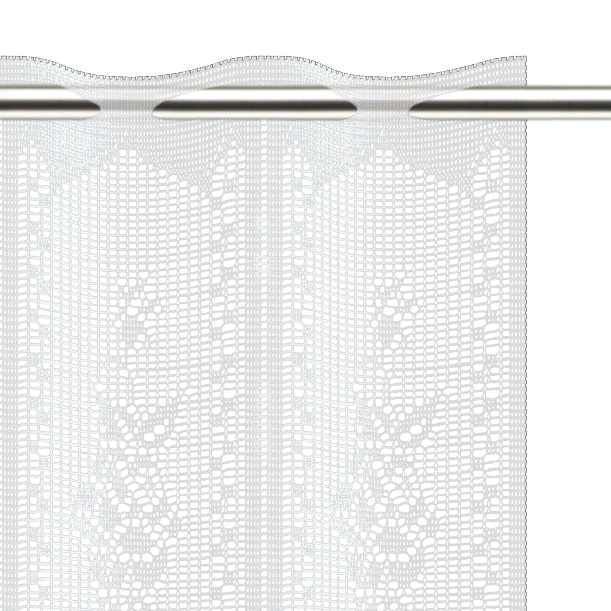 81948132 Занавеска Кружева белый 140х75 см цвет белый Santreyd  - Вид №5