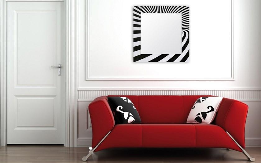 LIGNIS® Квадратное настенное зеркало в раме Dolcevita abstract 12.001 - Вид №2