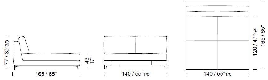 Borzalino Мягкая кушетка из кожи Ben sun-id-1403936 - Вид №4