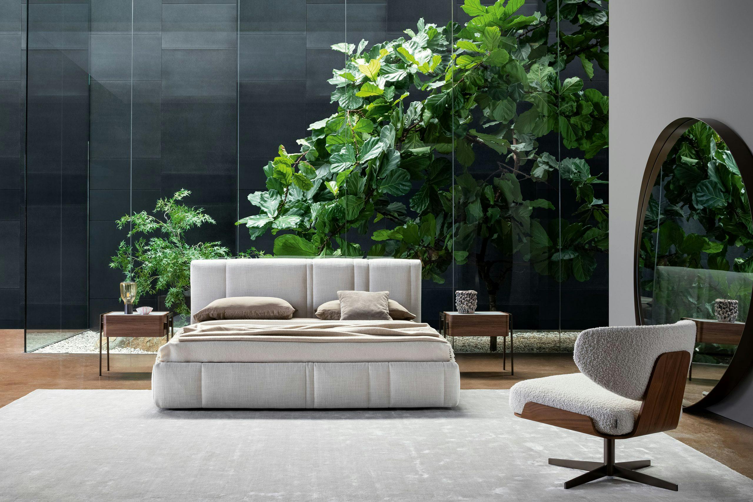 Двуспальная мягкая кровать из ткани BONALDO RIGOLETTO ARCH-00073650 - Вид №2