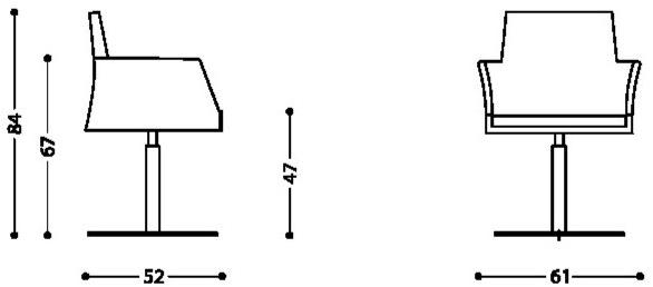 LAMM Поворотное кожаное кресло с подлокотниками Fleet sun-id-1477014 - Вид №3