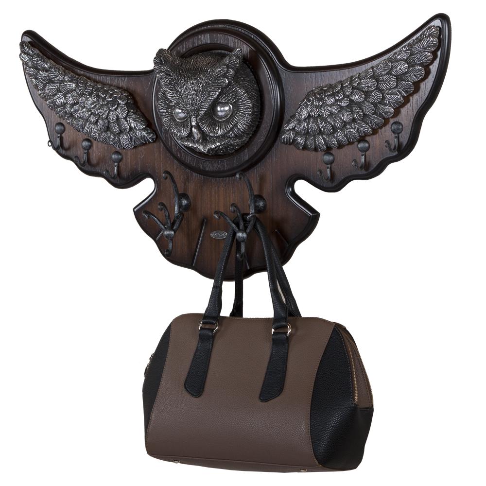 11507 Вешалка настенная Bubo Орех Оберджин Античное Серебро BOGACHO 4627138184721 - Вид №6