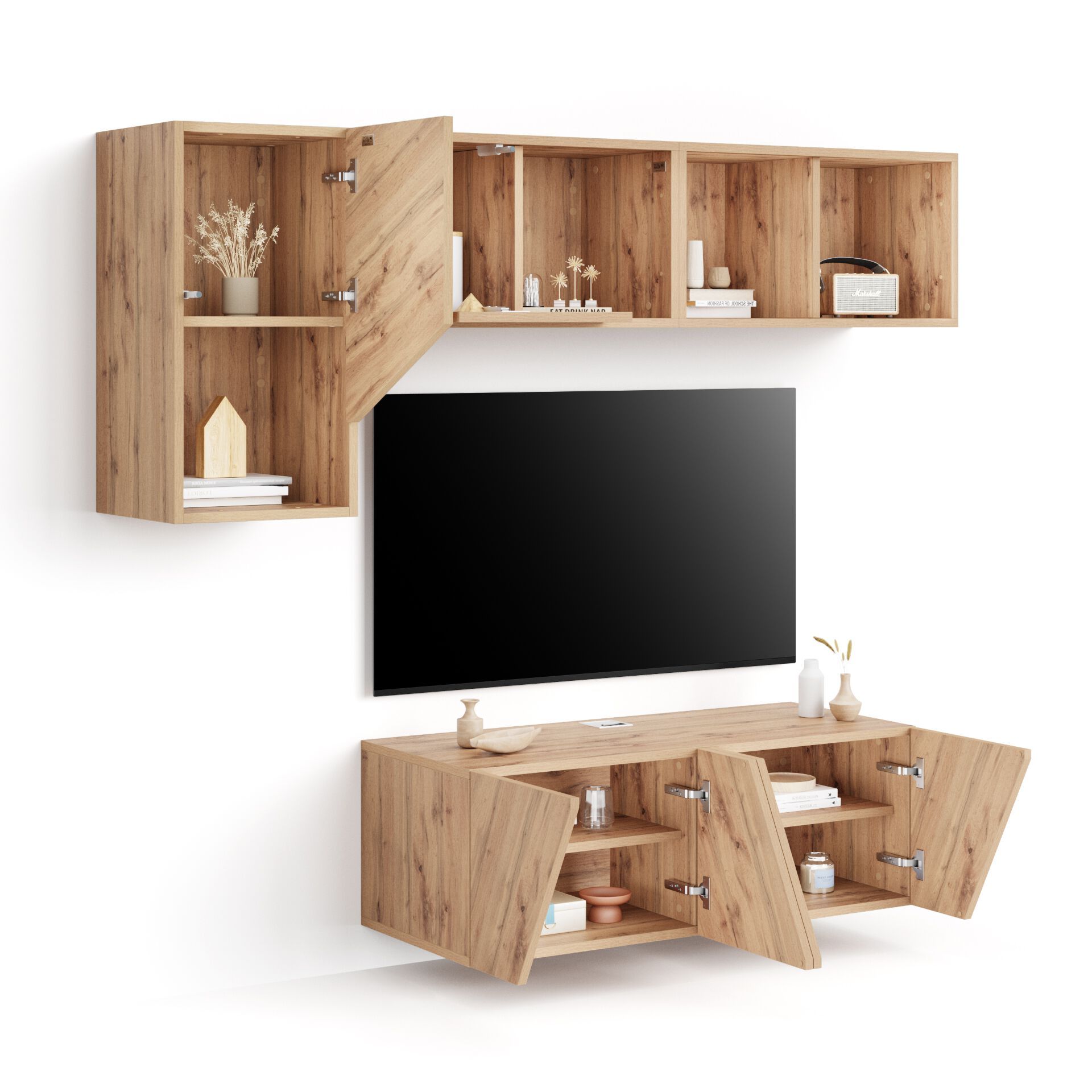 Модульная стена установила оборудованную стену в меламинированном Mobili Fiver EMMA ARCH-00091039 - Вид №28