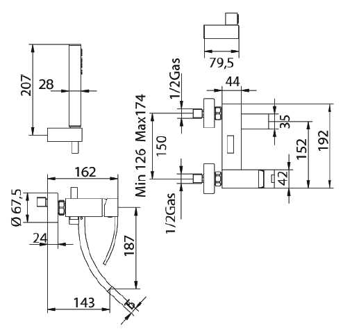 7753200000 Смеситель Bandini Seta Santreyd - Вид №2