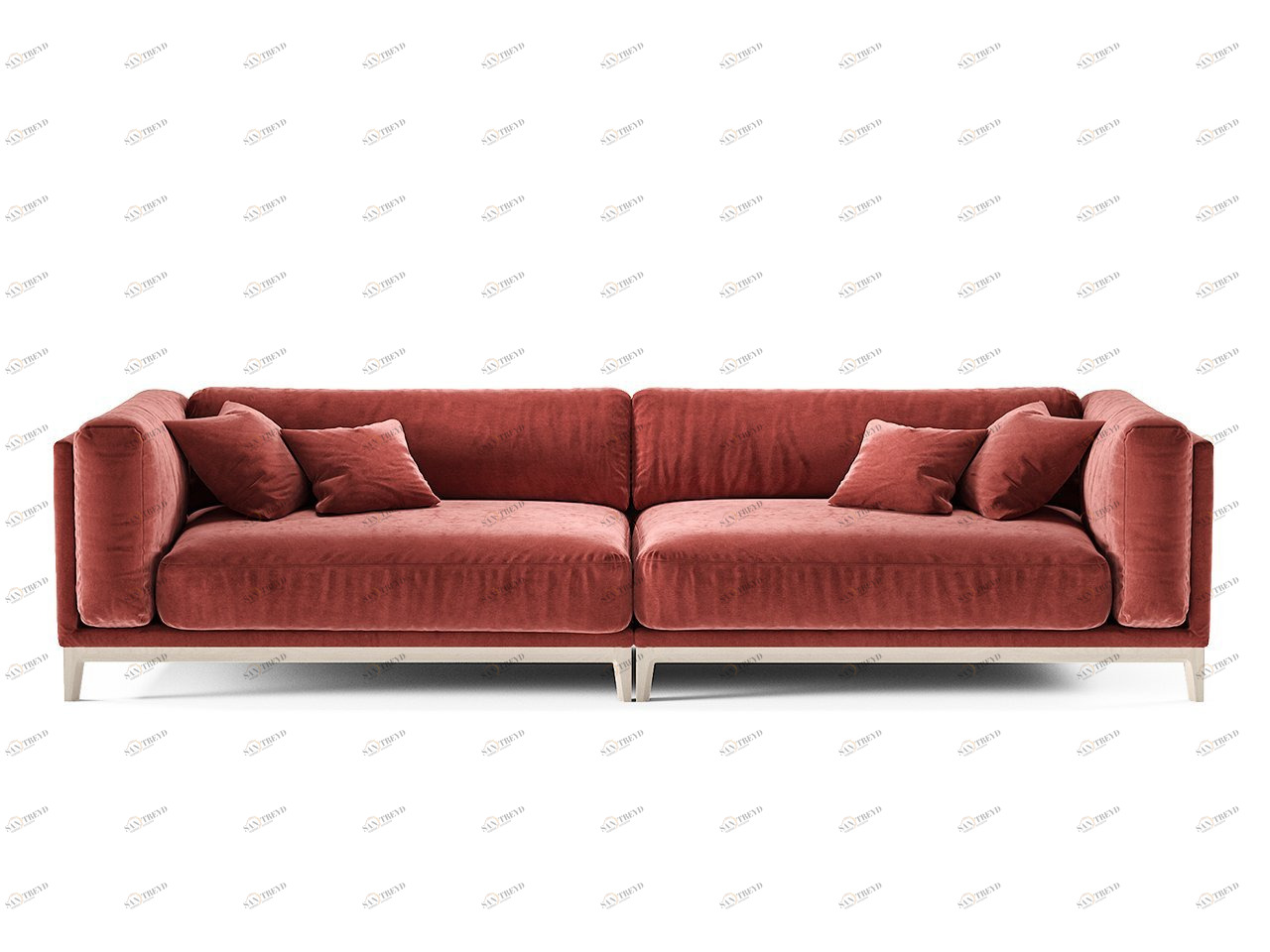 Диван Case прямой коралловый THE IDEA ДИЗАЙНЕРСКИЕ 210539 Красный 