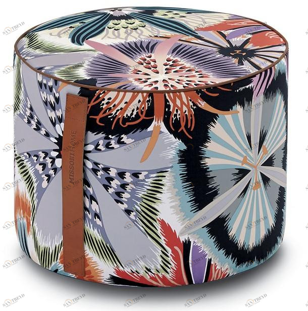 MissoniHome Пуф Cylinder из хлопкового атласа с цветочным принтом Master moderno sun-id-1401799