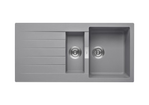 A880170110 Двусторонняя мойка QUARZEX® с 2 чашами ROCA Oslo