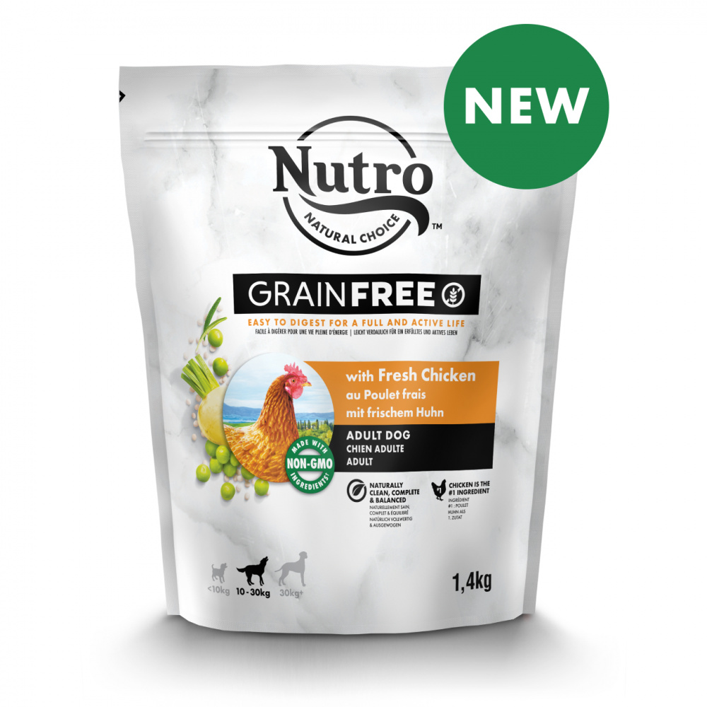 ПР0059447 Корм для собак для средних пород со свежей курицей и экстрактом розмарина сух. 1,4кг NUTRO  - Вид №1