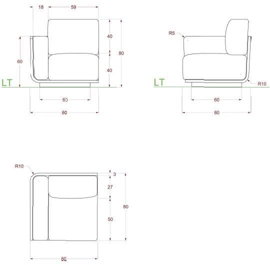 Угловое кресло Viscio Urban Design Air ARCH-00096680