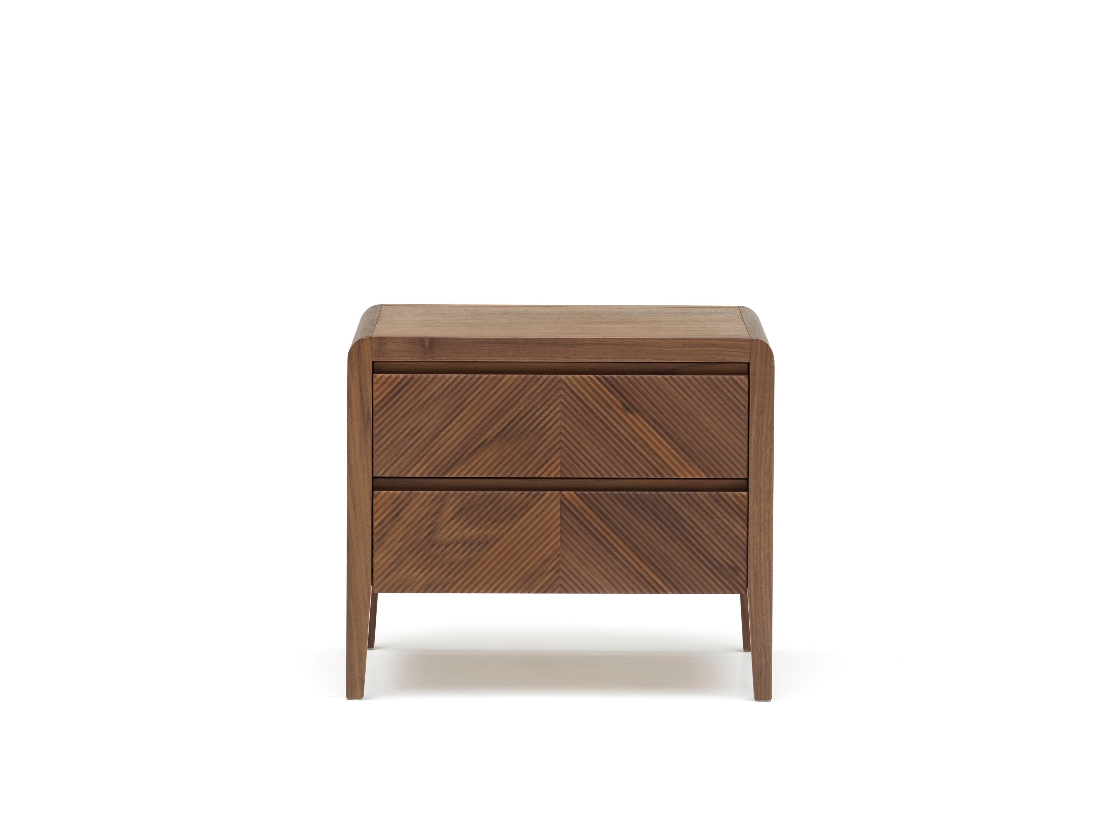 Прикроватная тумбочка с 2 ящиками с 3D-фасадами Arte Brotto ARCH-00048835