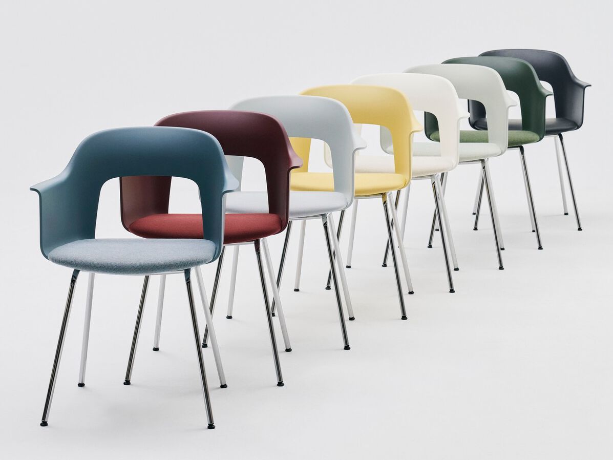 Стул из полипропилена с мягким сиденьем с подлокотниками Hay макет ARCH-00119434 - Вид №5
