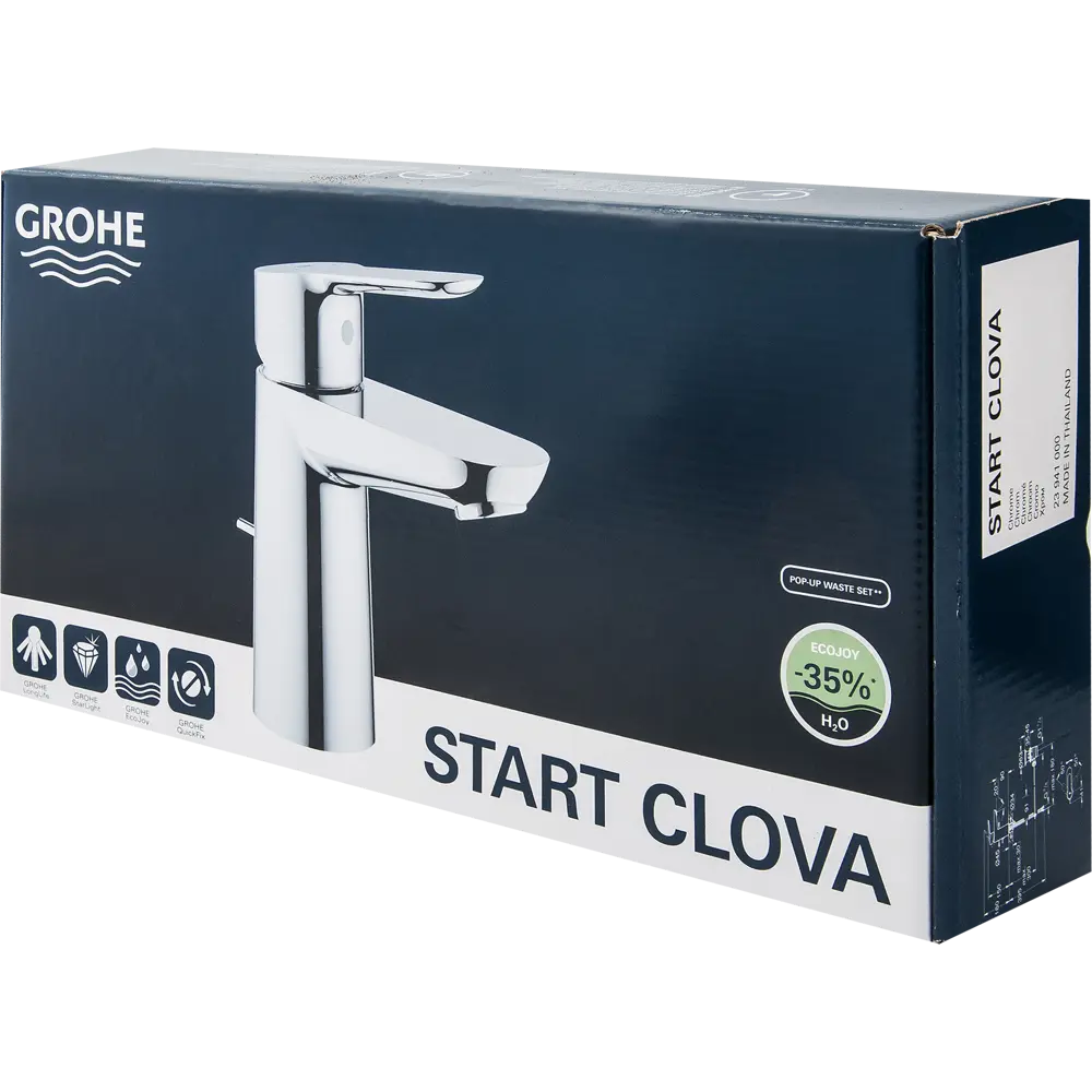Смеситель для раковины Grohe Startclova S однорычажный цвет хром 82312201 STLM-2184612 - Вид №13