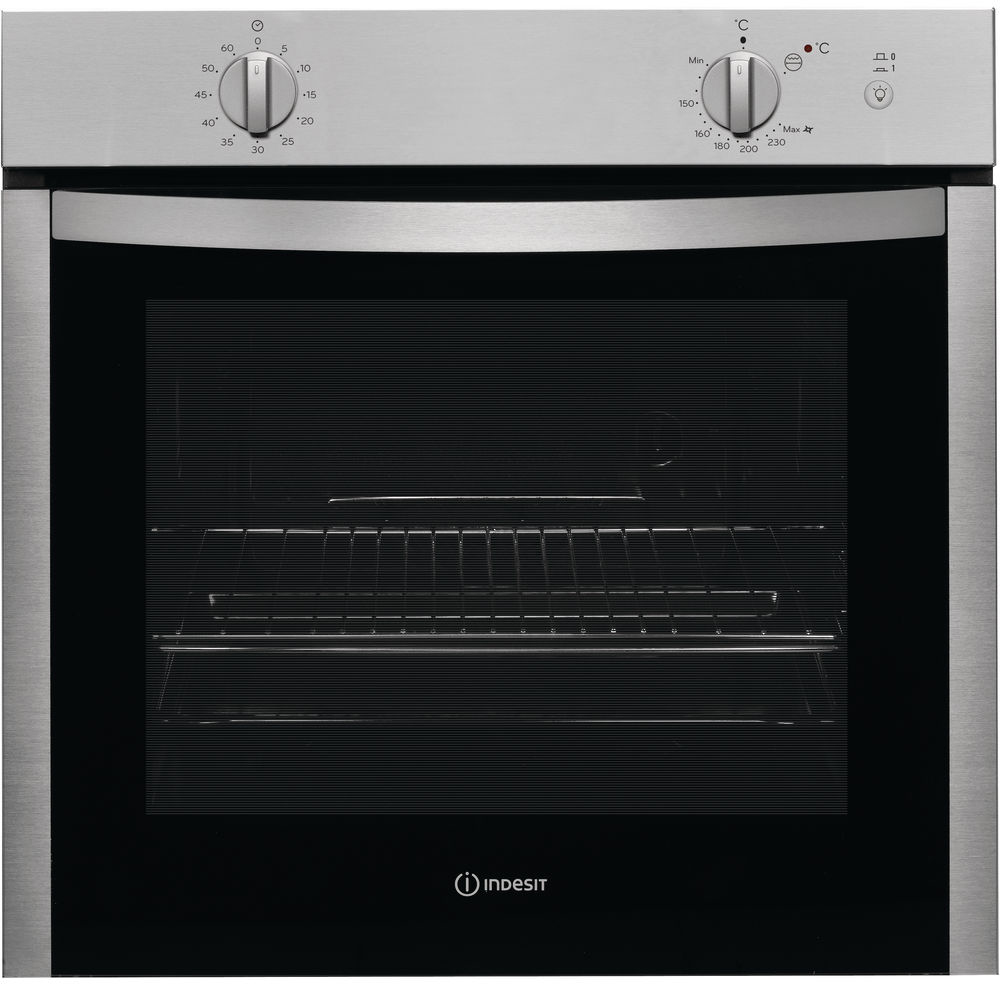 IGW 324 IX Встраиваемые газовые духовки / газ, 59.5 х 59.5 x 55, газовая, откидной гриль, механическое управление, поворотные переключатели, нержавеющая сталь Indesit Santreyd 