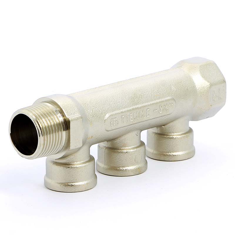 Коллектор НВ 3/4" никелированный TIEMME 3 выхода 1/2"В 36мм 1910069 - Вид №2