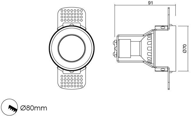 NEXO LUCE Круглый встраиваемый светодиодный точечный светильник Recessed-wet area nexo luce 2641 - Вид №2