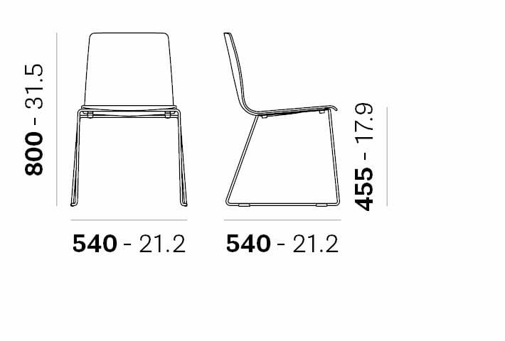 Штабелируемый стул из инженерного пластика Pedrali Inga ARCH-00110129 - Вид №8