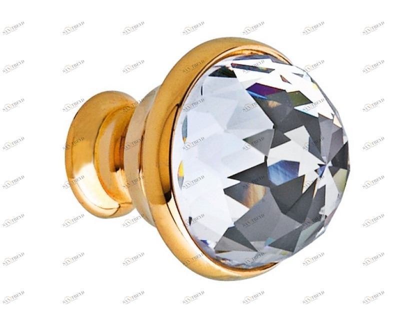 0Z5742.B00.00 Ручка корпуса диаметром 23 мм с кристаллами сваровски Золото 24К Mestre 