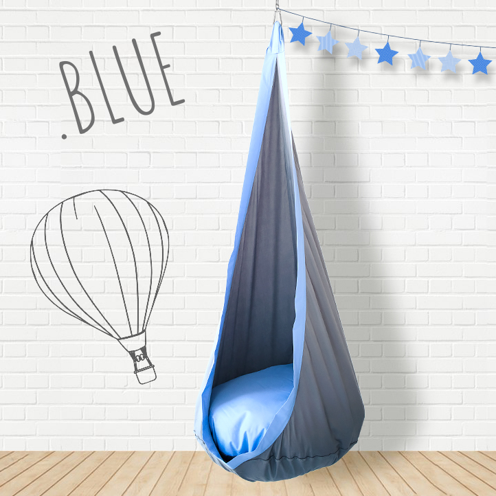 Подвесное кресло-кокон серо-голубое ПОКАЧАЙКА  326711 Серый Santreyd  - Вид №7