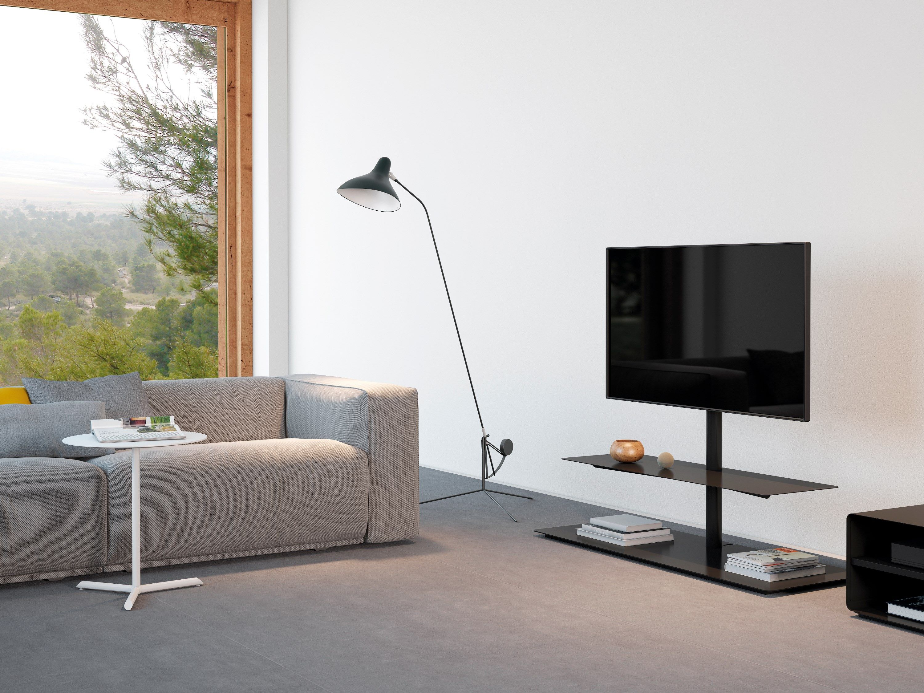 Напольная металлическая подставка для монитора / телевизора Systemtronic SITA ARCH-00020905 - Вид №1