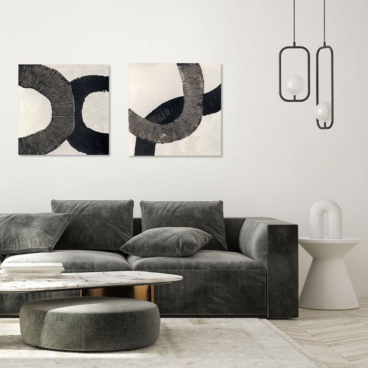 Холст рамки Agave BLACK CIRCLES ARCH-00122555 - Вид №3