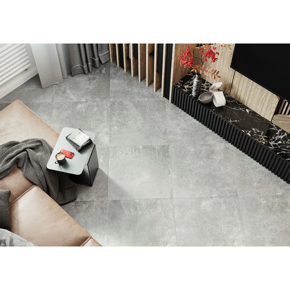 Глазурованный керамогранит Alma Ceramica Loft 70 60x60 см 1.8 м² матовый цвет серый 89458930 STLM-2083849