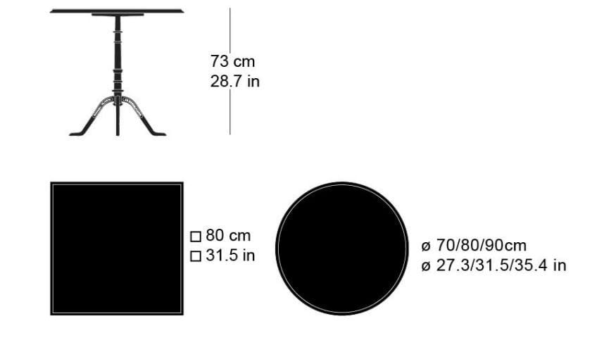 Круглый стол из массива дерева со спицами horgenglarus GLORIA ARCH-00107029 - Вид №1