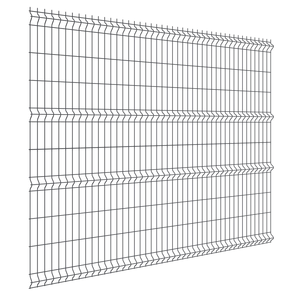 3D панель для забора Fine 2.5x2.03 м RAL 7024 серый 4 ребра Santreyd STLM-2176398