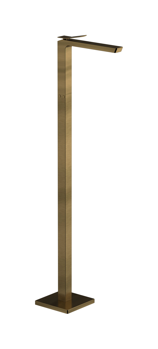 Высокий смеситель для напольной раковины в комплекте с донным клапаном. WE ARE IB wa202cc Modern Bronze Wave