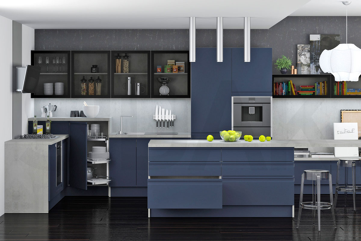 Ручки для кухонной мебели  Фрезеровка «Модерн RF10» Бетон серый №286 SIDAK SIST3315-7436 - Вид №1