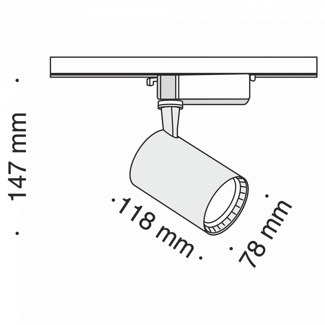Трековый светильник черный TR003-12W4K TECHNICAL SINGLE PHASE TRACK SYSTEM 00-3956199 Черный  - Вид №4