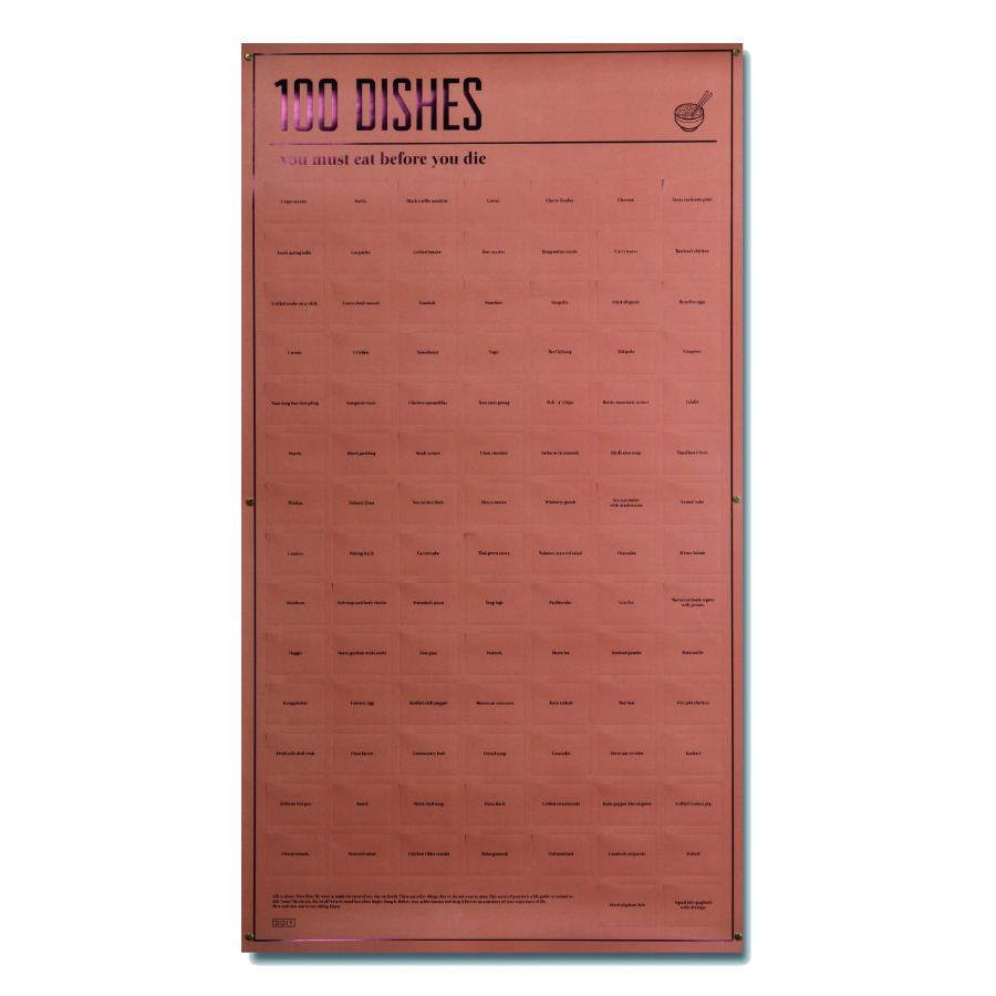 DYPOSTDIE Постер «100 блюд, которые нужно попробовать, прежде чем умереть» Doiy  - Вид №5