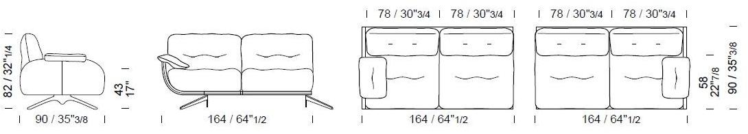 Borzalino Модульный угловой диван из ткани Ayton sun-id-1474067 - Вид №9