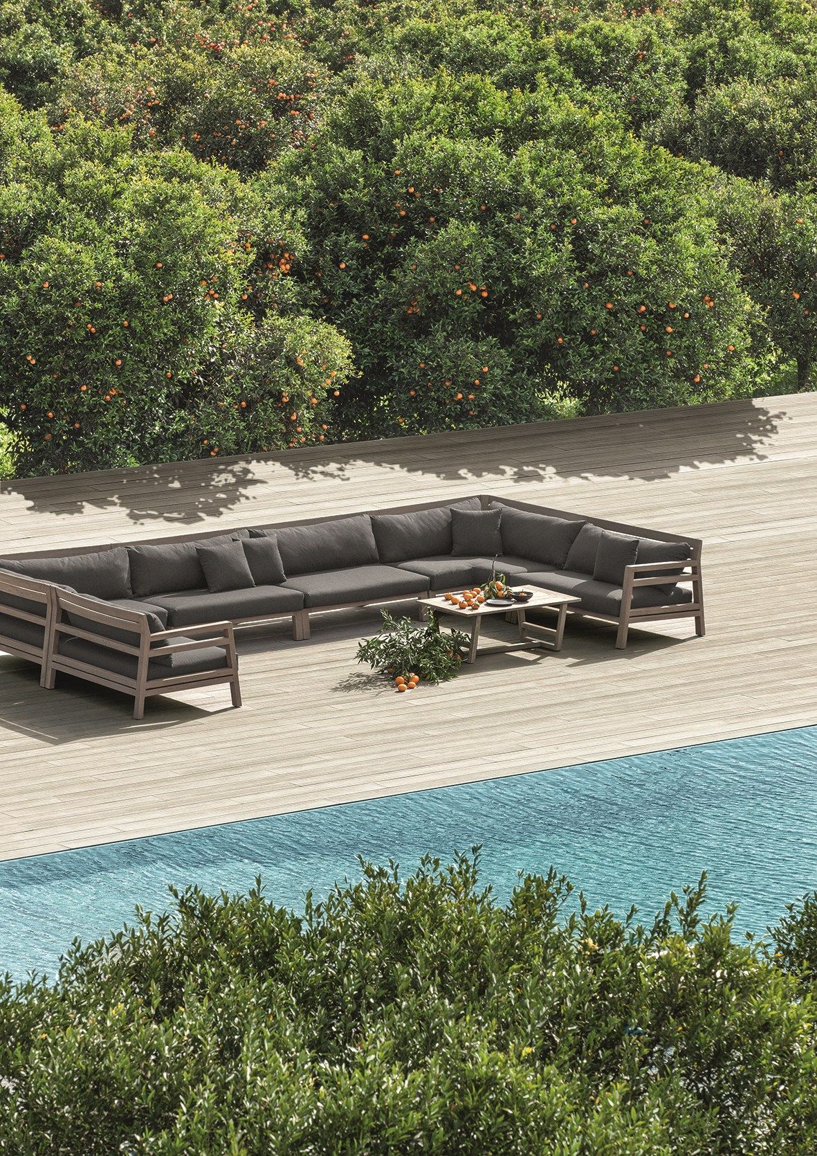 Прямоугольный садовый стол из тикового дерева Ethimo Costes ARCH-00118278 - Вид №9