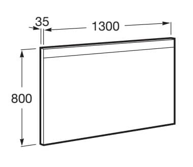 Прямоугольное зеркало со встроенным настенным освещением Roca Призма ARCH-00056282 - Вид №8