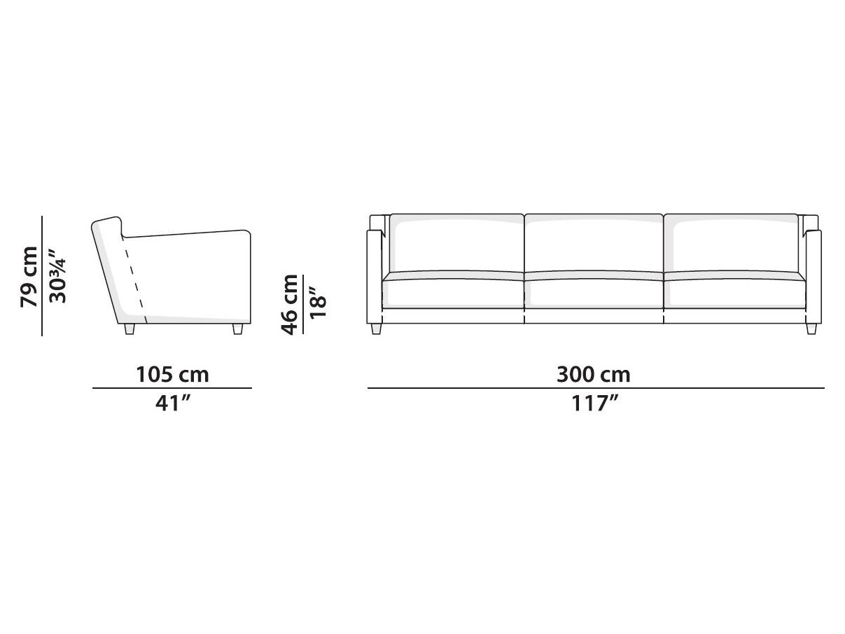 Кожаный линейный диван Baxter Bergère Longe ARCH-00066190 - Вид №6