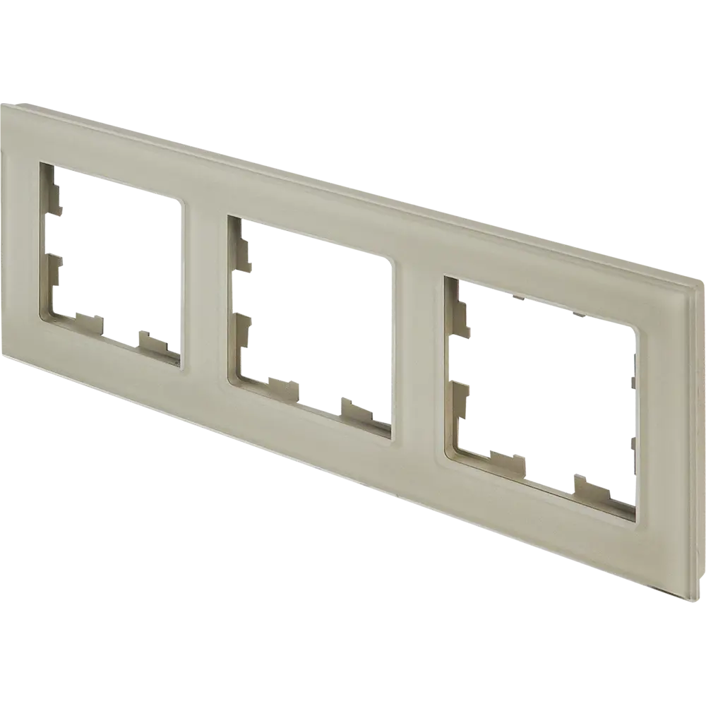 Рамка для розеток и выключателей IEK Brite 3 поста цвет дымчатый STLM-2114677 - Вид №2
