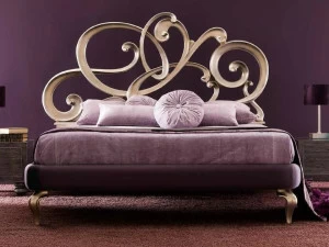 CorteZari Кровать двуспальная с обивкой кожей Elegance