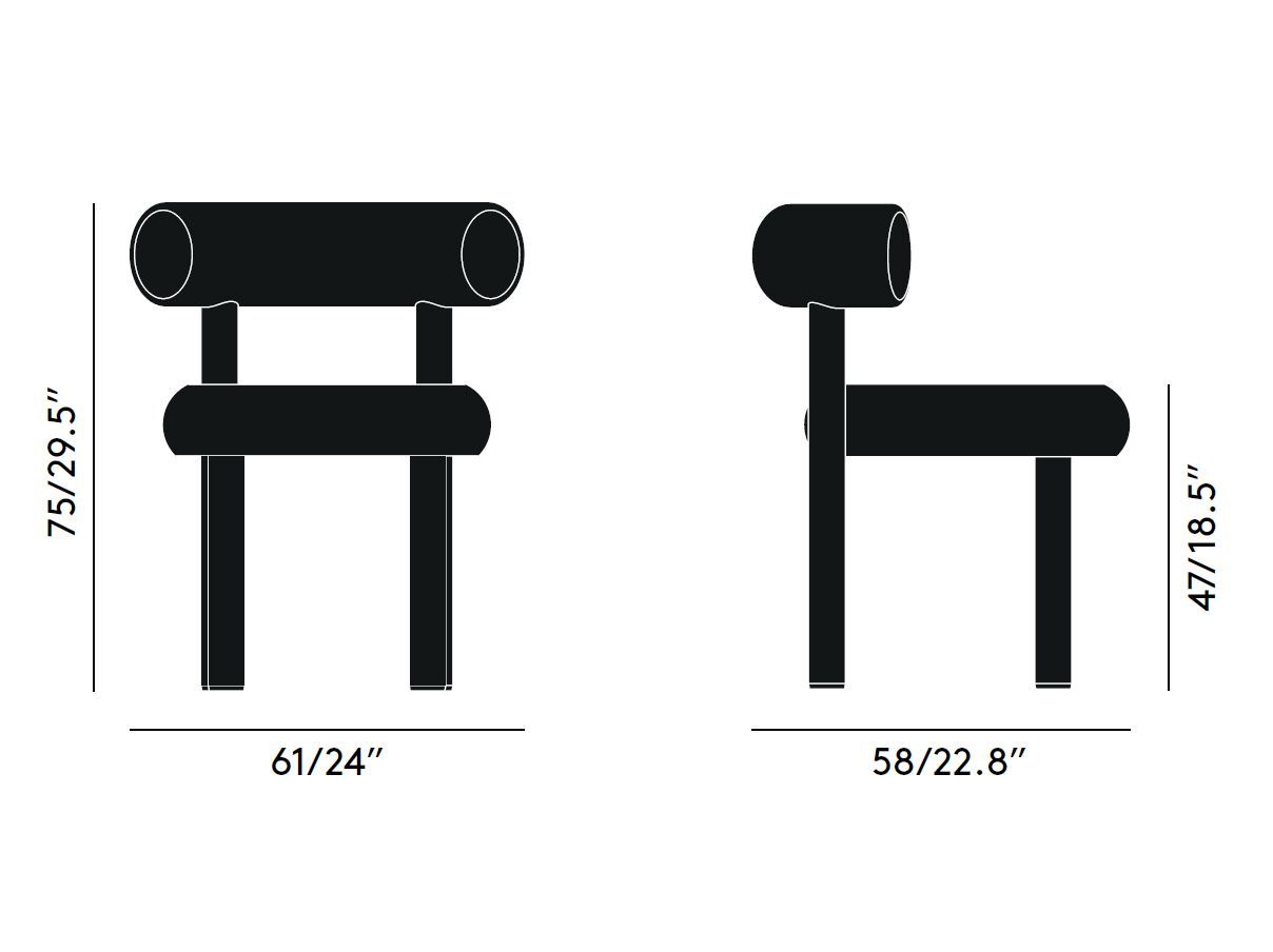 Тканевый мягкий металлический стул Tom Dixon Fat ARCH-00098983 - Вид №15