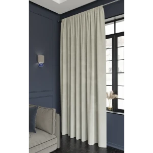Штора Miamoza Silky бархатная бежевая 200x280 см на ленте 89427084