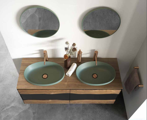 C525M3L70.101RV Тумба подвесная с 3 выдвижными ящиками 50 см A. e T. Italia TRACE Белый матовый - Дуб Италия AeT ITALIA - Вид №9