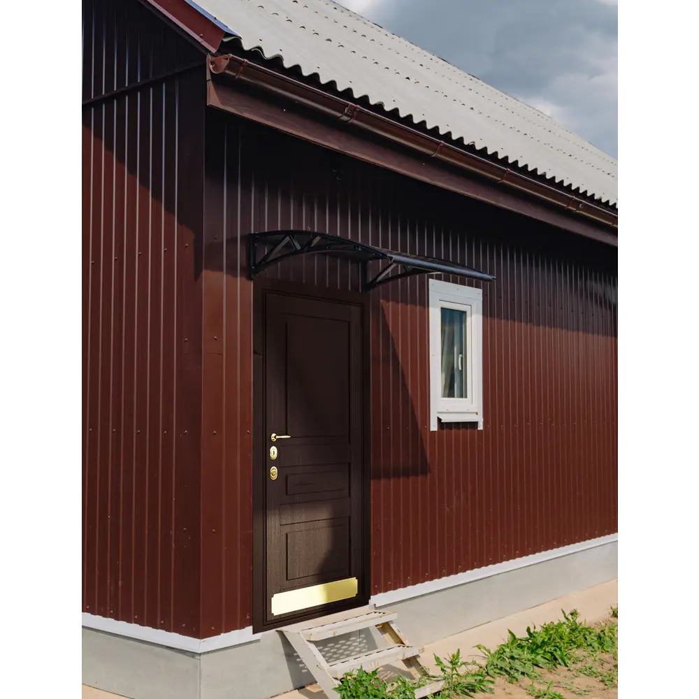 Козырек усиленный одинарный коричневый монолитный 89320942 STLM-2122394 Santreyd  - Вид №3