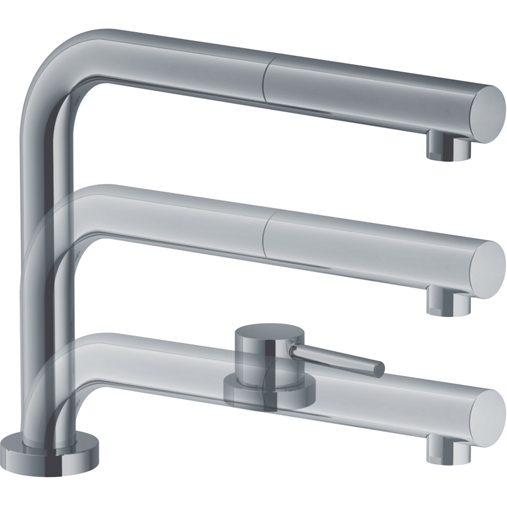 Смеситель кухонный  Franke Active Window Выдвижной носик Оптика нержавеющей стали sun-id-1698949