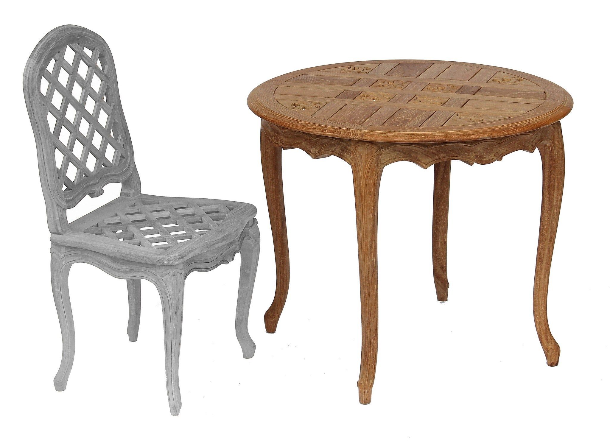 Круглый стол из тикового дерева ASTELLO Jasmin ARCH-00077240 - Вид №1