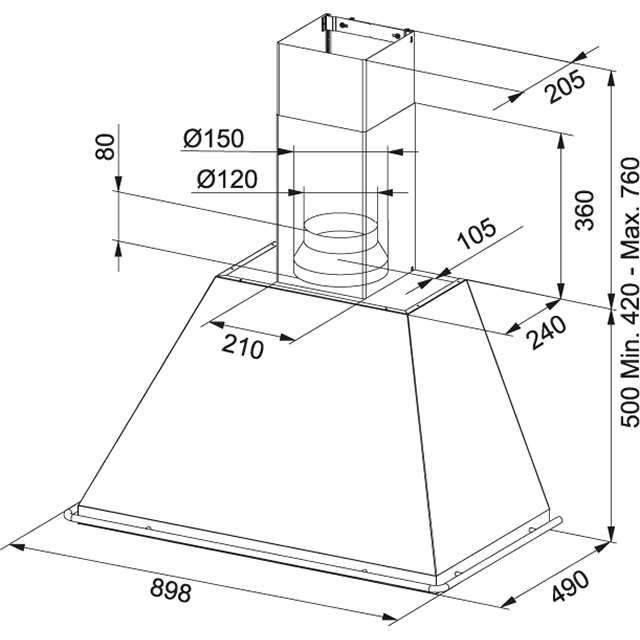 Вытяжка  FCL 924 CO Franke Classic Lord FCL 924 CO Медь  - Вид №1