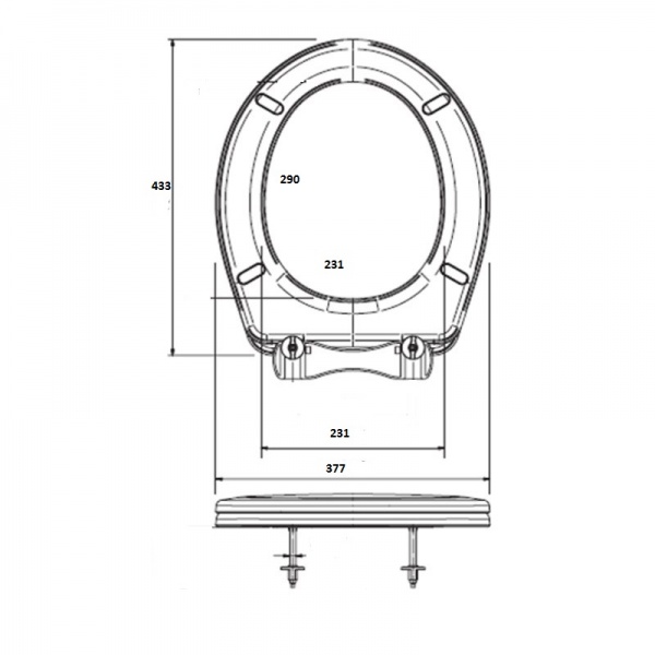 161434 Крышка сиденье для унитаза ОРИО  - Вид №1