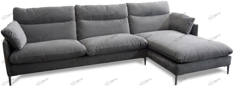 Duvivier Canapés 4-х местный тканевый диван со съемным чехлом с шезлонгом Monte-carlo Mocadd21, mocadd20, mocadd12, mocadd13